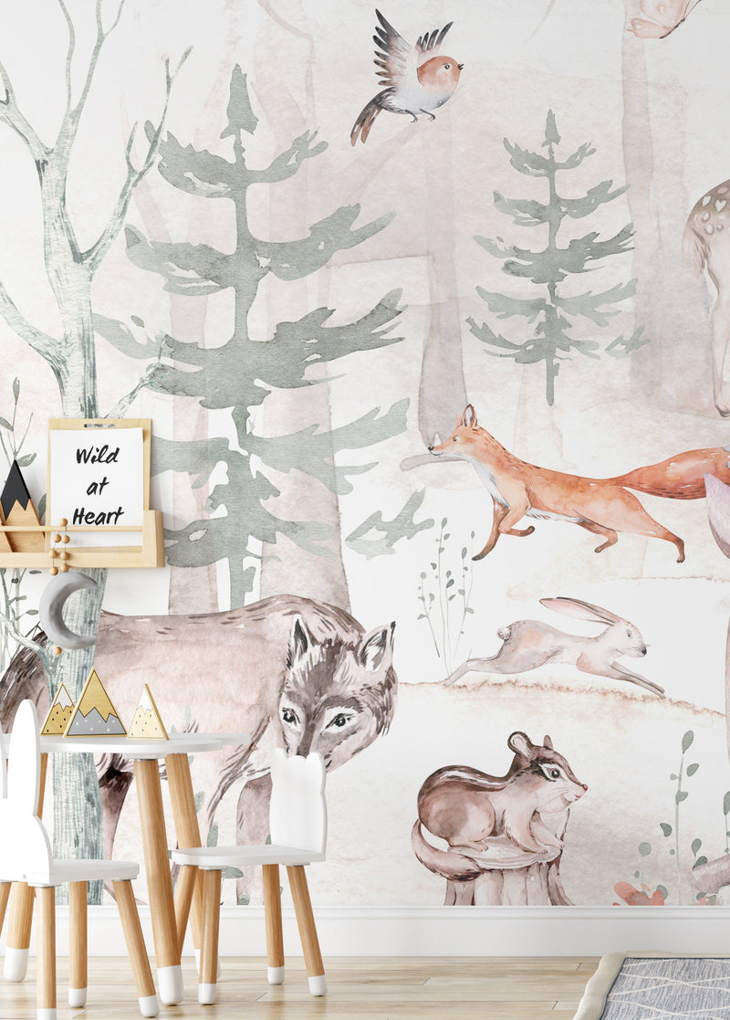 Scandinavian Forest Mural Wallpaper