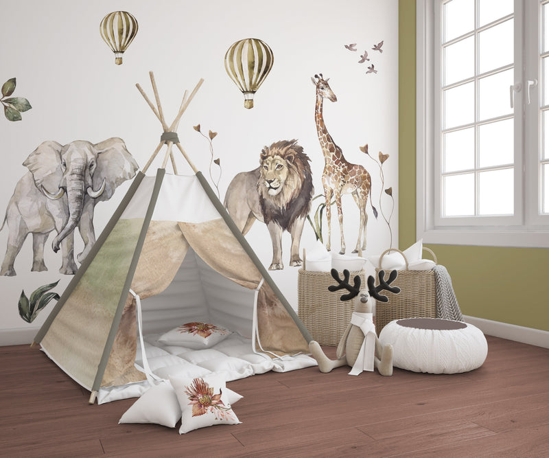 Boho wall stickers, safari wall stickers