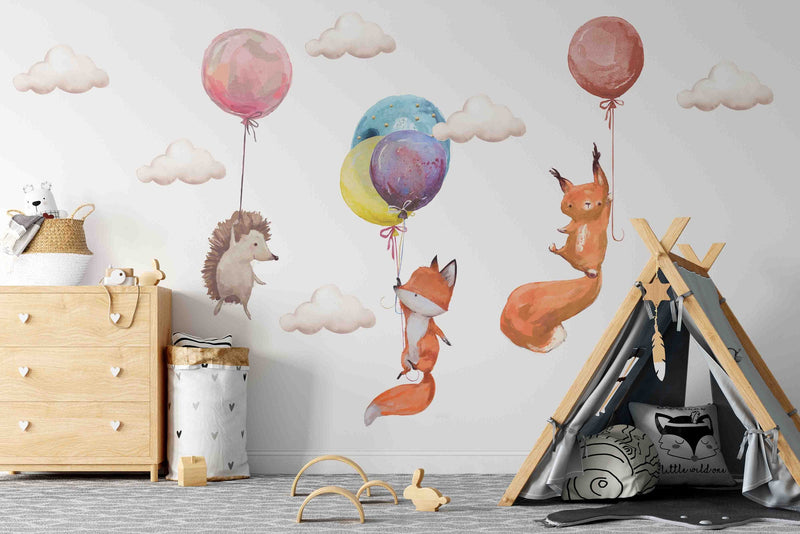 Flying Animals Nursery Wall Stickers