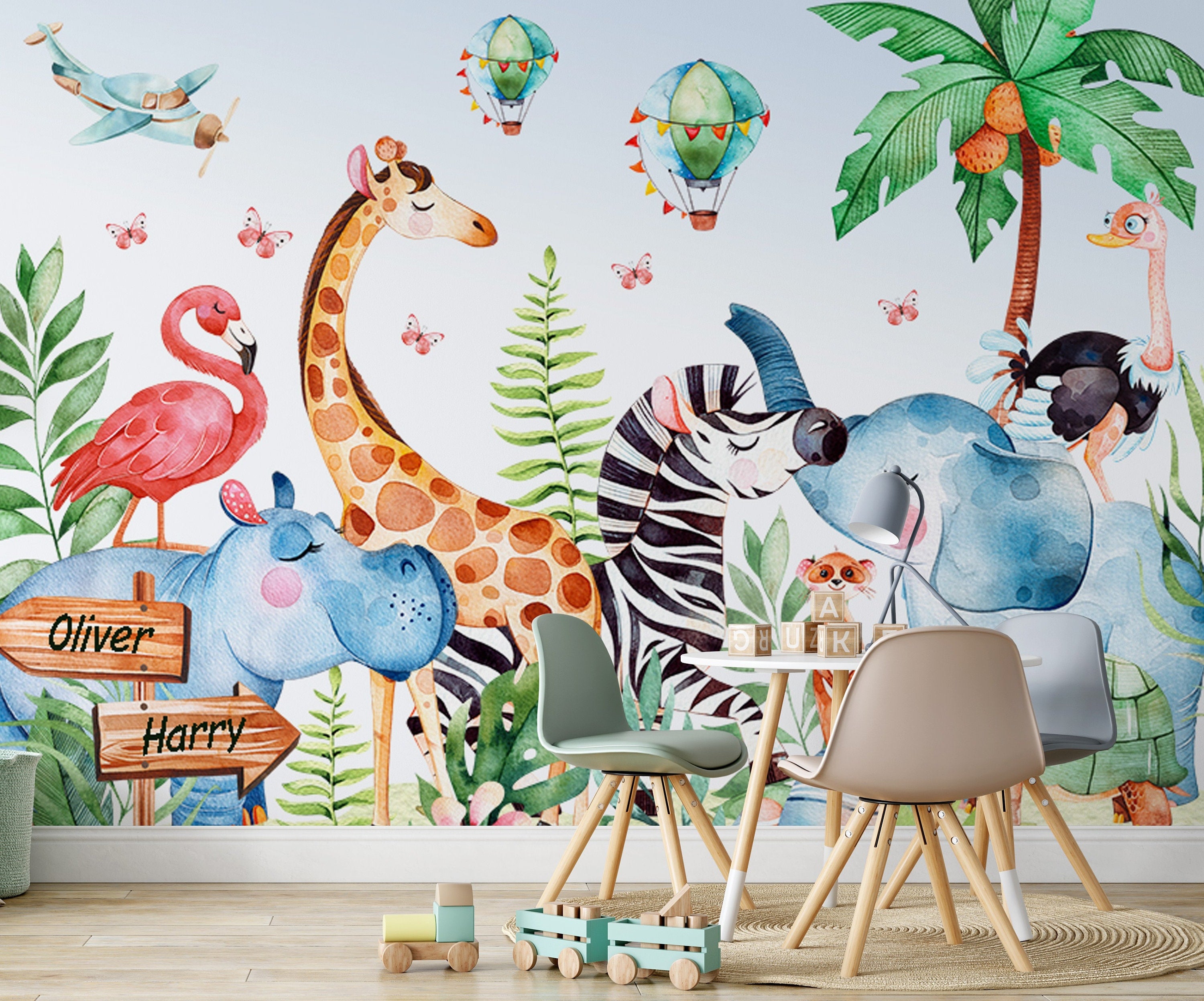 Colourful Jungle Wall Mural – MiMA Interiors