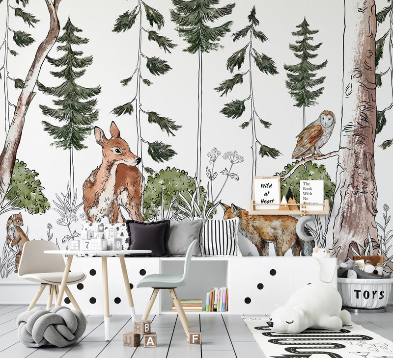 Scandinavian Forest Wall Mural