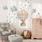 Hot Air Balloons Bunny Fabric Wall Sticker