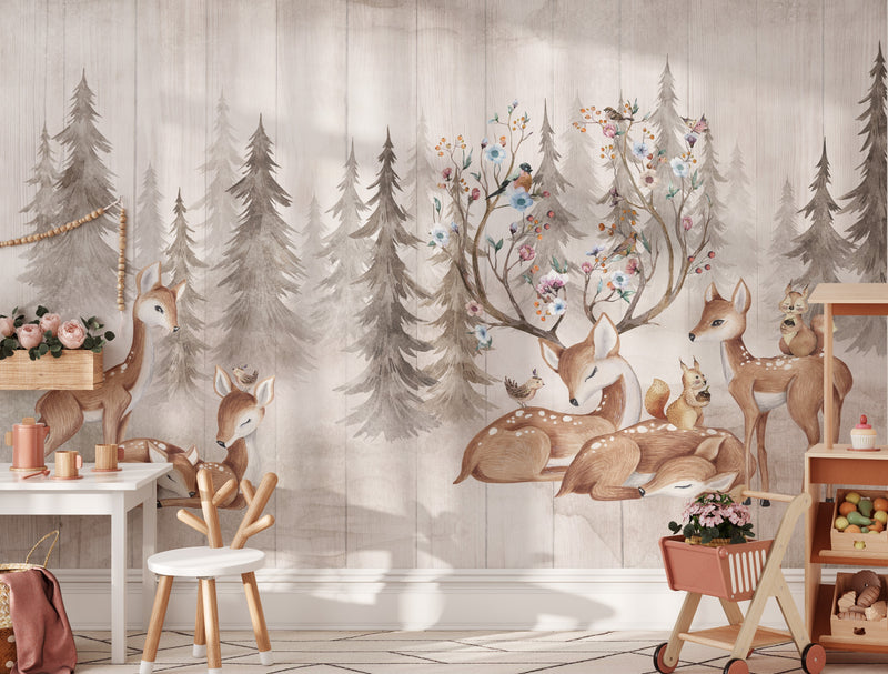 Deer Forest Wall Mural