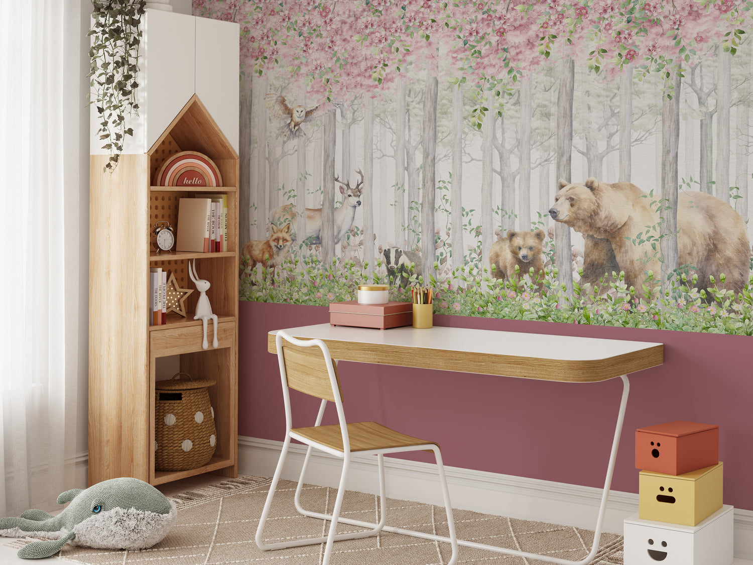 Bears and Lush Forest Wall Mural