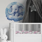 Blue Elephant Round Wall Sticker