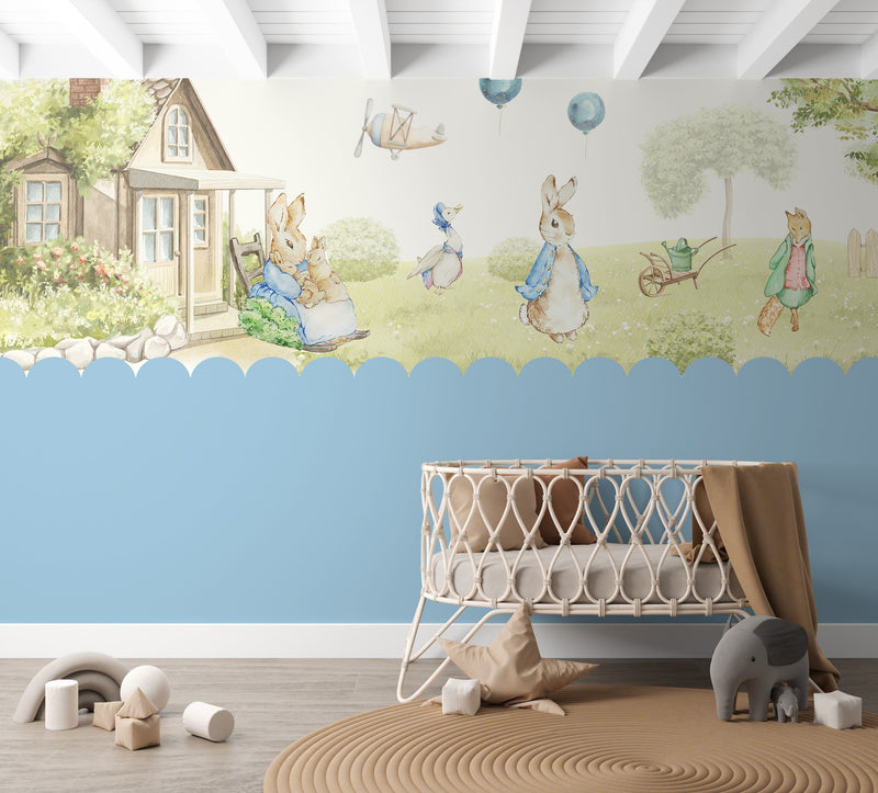 Scallops and Peter Rabbit Mural