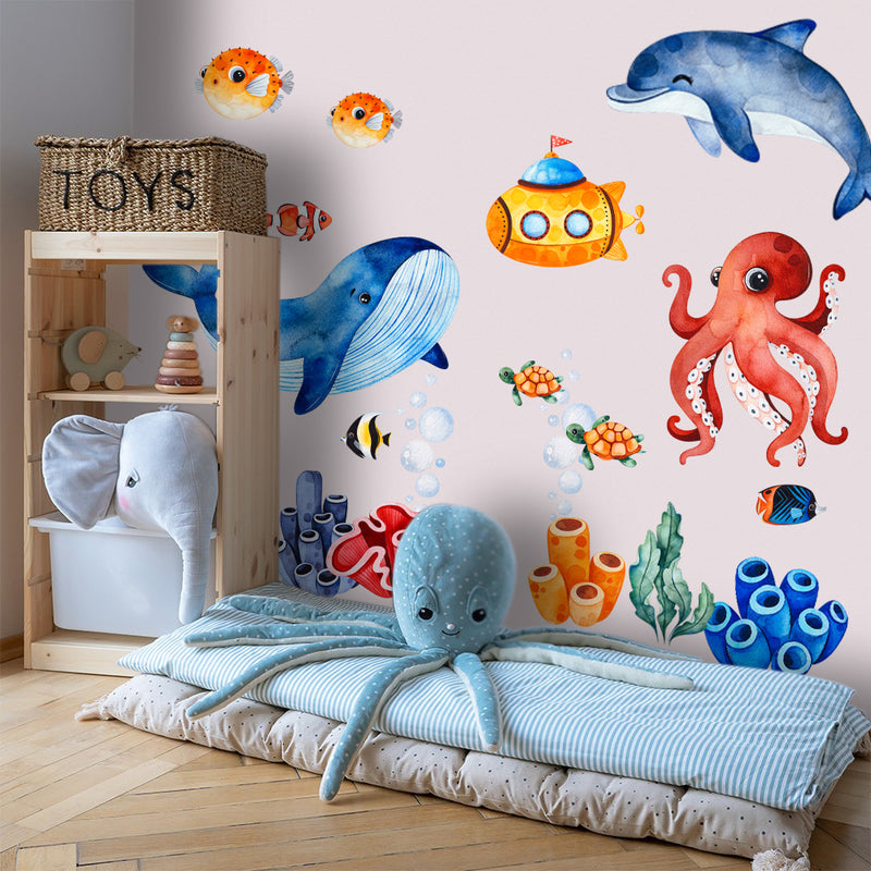 Sea Life Creatures Wall Stickers