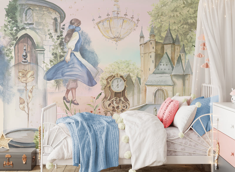 Beauty and The Beast Inspired Wall Mural