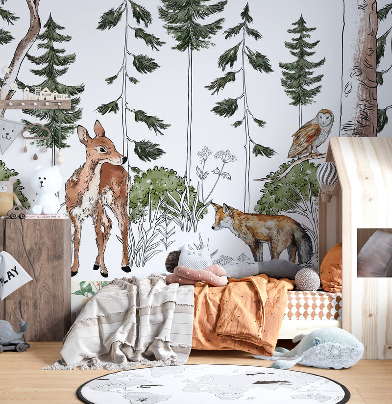 Scandinavian Forest Wall Mural