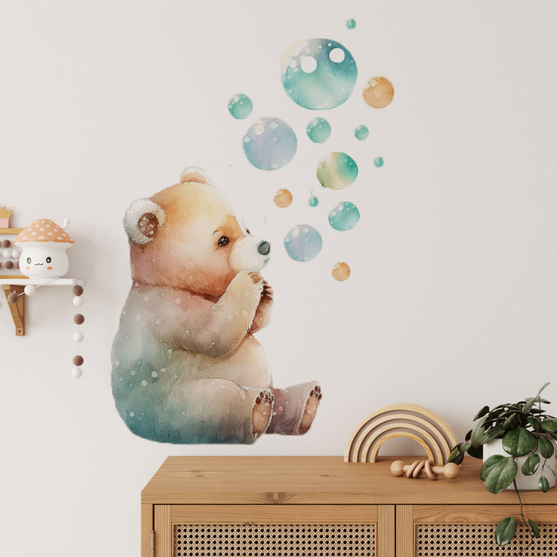 Bubbles and Bear Wall Stickers