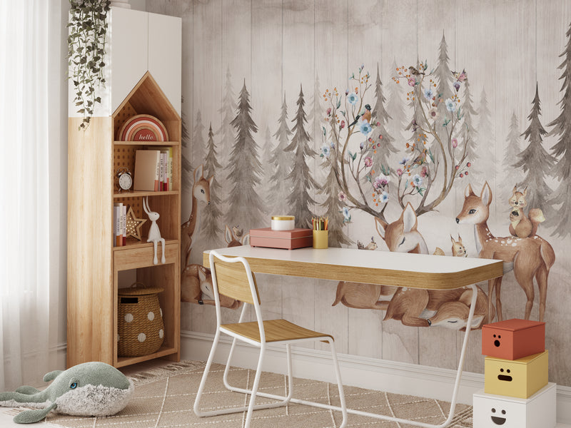 Deer Forest Wall Mural