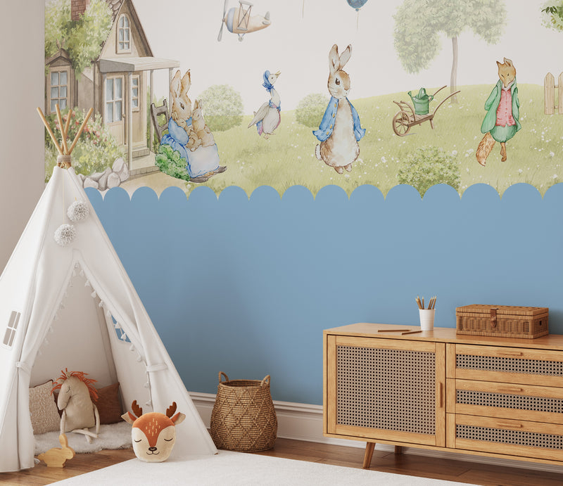 Scallops and Peter Rabbit Mural