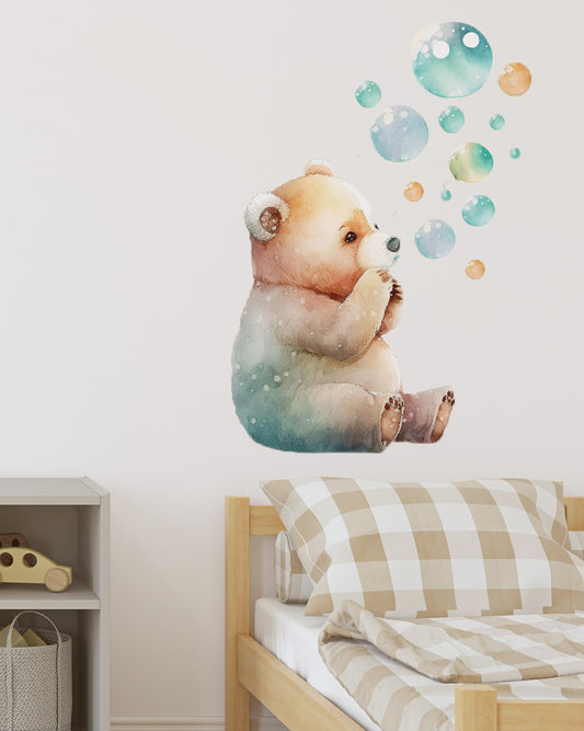 Bubbles and Bear Wall Stickers