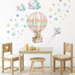 Hot Air Balloons Bunny Fabric Wall Sticker