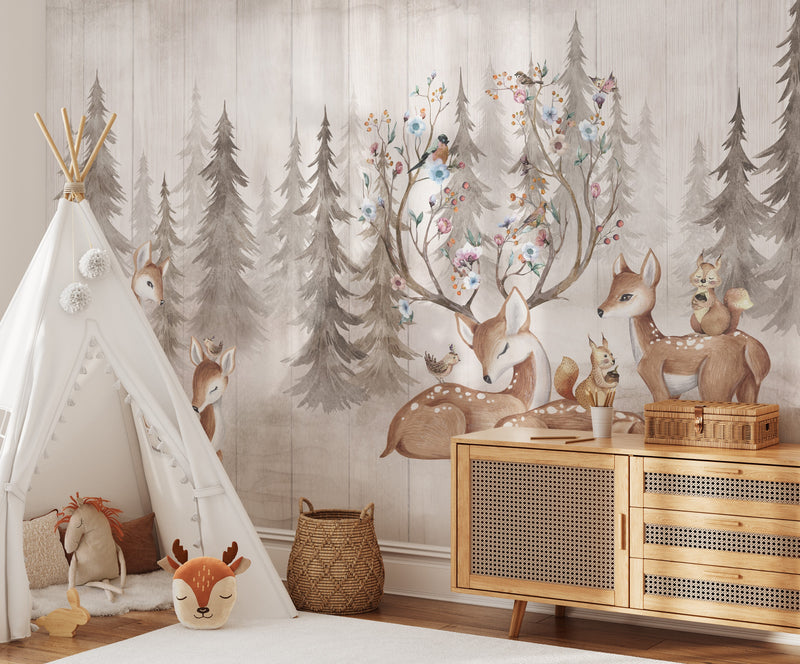 Deer Forest Wall Mural