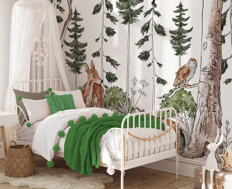 Scandinavian Forest Wall Mural