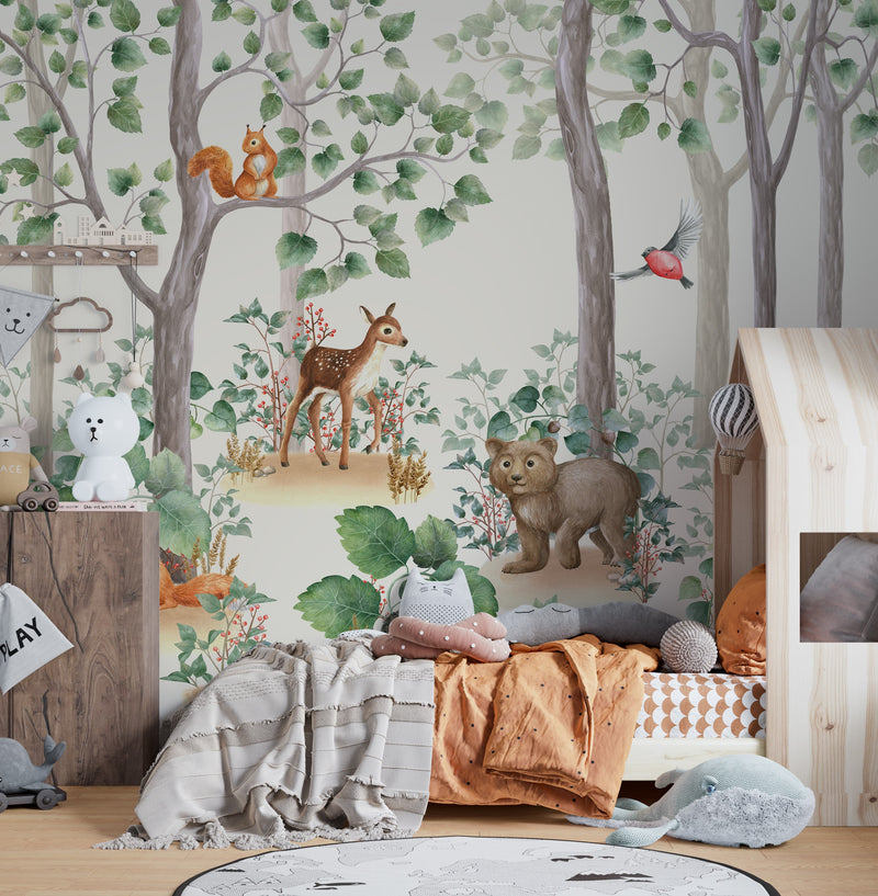 Green Forest Wall Mural
