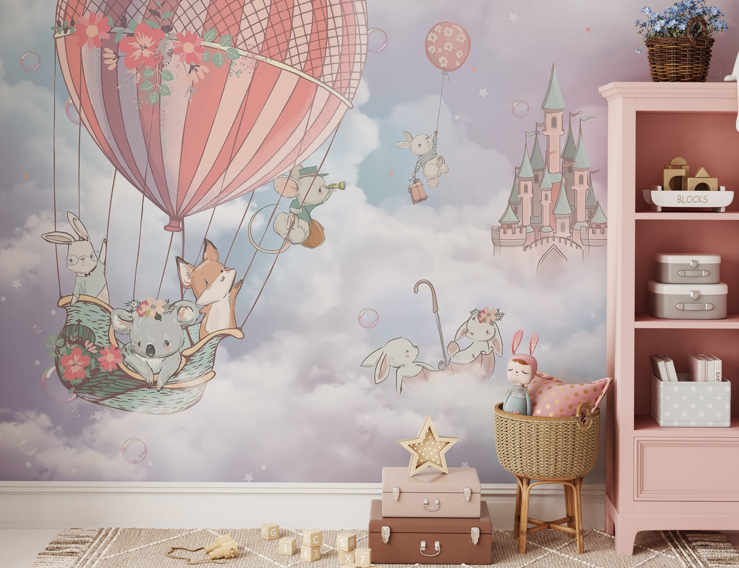 Dreamy Sky, Hot Air Balloons and Animals