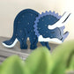 Blue Triceratops Wall Light