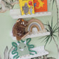 Children bookshelf set with safari background sticker (Copy)