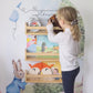 Peter Rabbit themed bookshelf with a personal decal