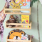 Children bookshelf set with safari background sticker