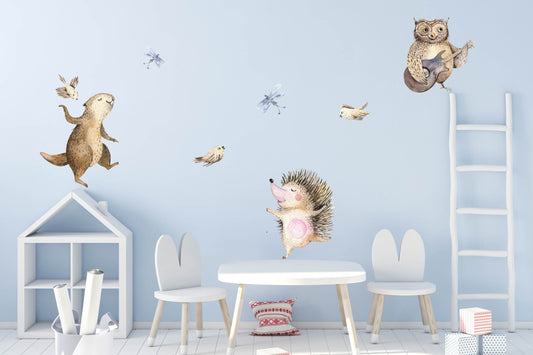 Children's Wall Stickers, Woodland Wall Stickers, Forest Animals Stickers