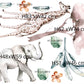 Elephant & Giraffe Children Wall Stickers