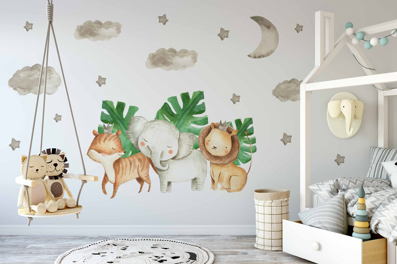 Cute Safari Wall Stickers Bundle