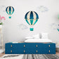 Blue Hot Air Balloon Wall Stickers