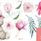 Children's Wall Stickers, Flowers Stickers Girl, Bunny Wall Sticker