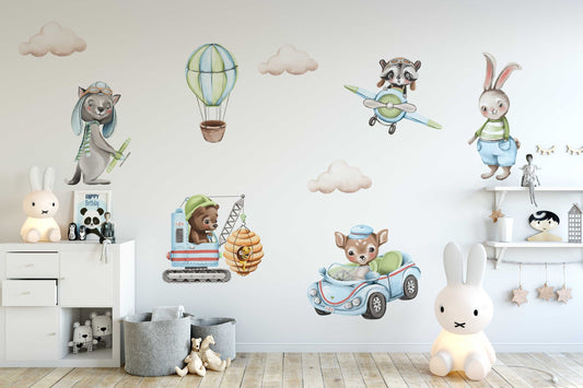 Boy Bunny Wall Stickers