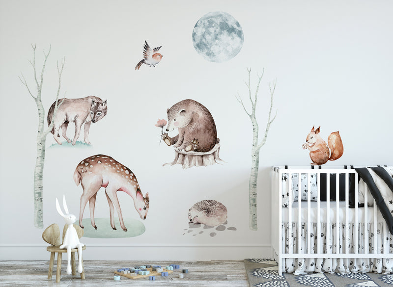 XL Scandinavian Forest Wall Stickers