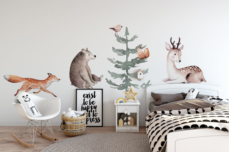 Scandinavian Forest Sticker Set