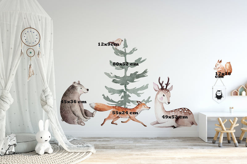 Scandinavian Forest Sticker Set