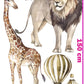 Safari Wall Stickers, BOHO Animals Decals, Childrens Wall Stickers, Jungle safari Wall Stickers, Nursery Decor, Decals