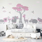 Children Wall Stickers, Safari Decal, Nursery Decor, Yellow & Grey Nursery Decor