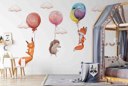 Flying Animals Nursery Wall Stickers