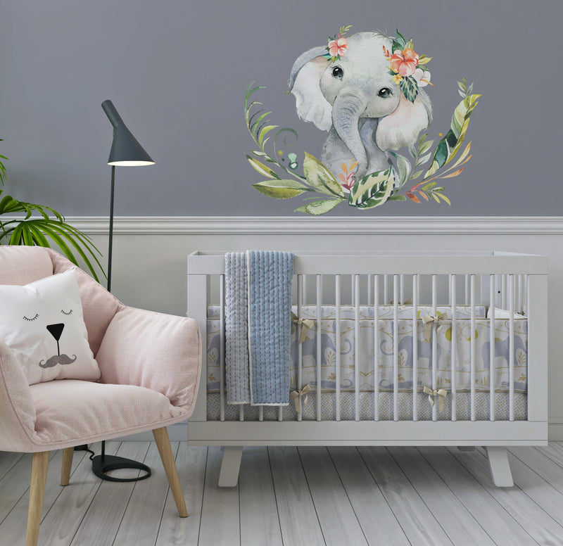 Elephant Wall Sticker, Children’s Decal Decor