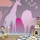 Pink Safari Shadows Wall Mural