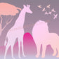 Pink Safari Shadows Wall Mural