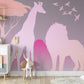 Pink Safari Shadows Wall Mural