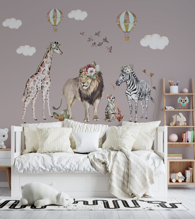 Boho Wall Stickers, Safari Children's jungle Stickers