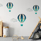 Blue Hot Air Balloon Wall Stickers