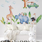 Safari Animals Wall Stickers, safari children kids decor, wall sticker, animal cute jungle stickers for walls, boys nursery decor