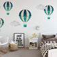 Blue Hot Air Balloon Wall Stickers