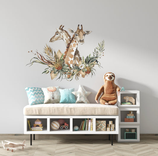 Giraffe Heads Wall Stickers