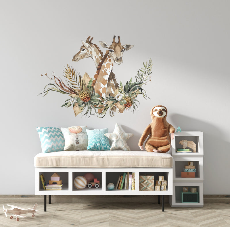 Giraffe Heads Wall Stickers