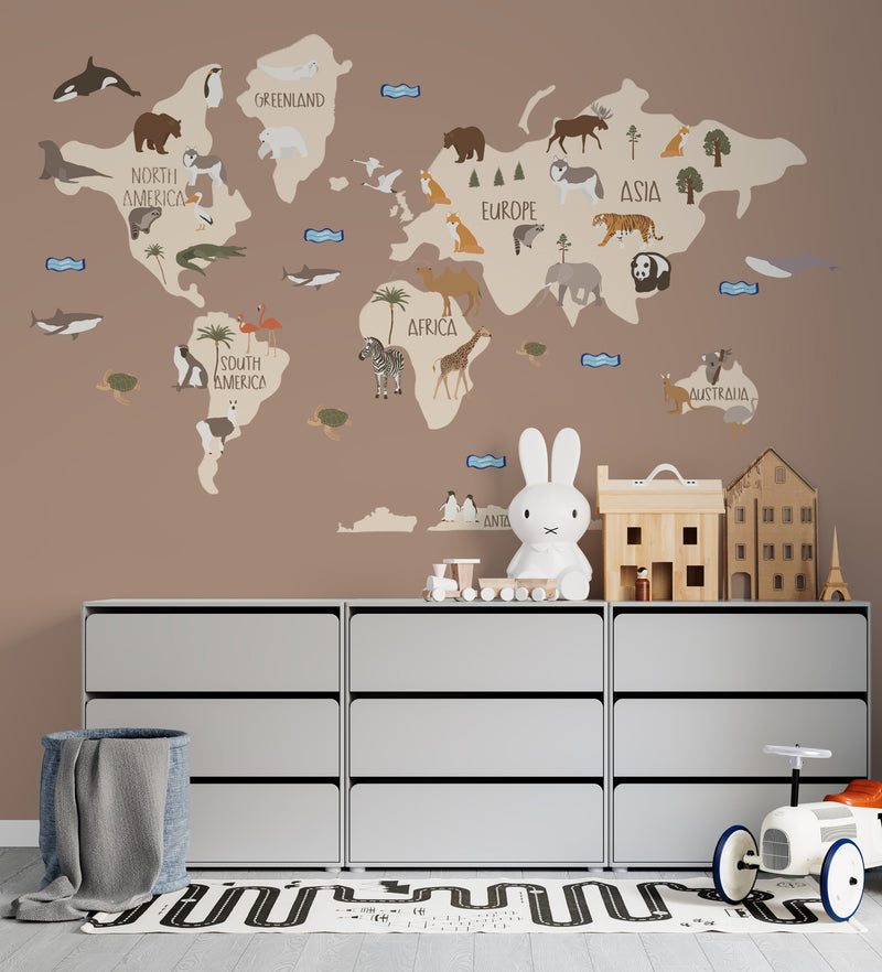 Build Your Own World Map Wall Sticker XL