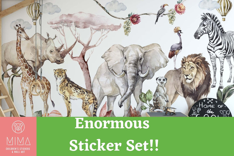 SUPER Large Boho Safari Wall Stickers